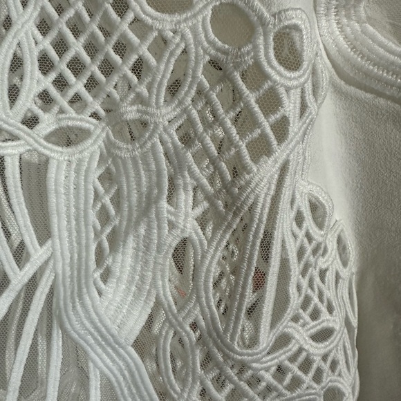 Jonathan Simkhai Asymmetrical White Lace Skirt Size M - Picture 3 of 6